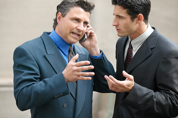 two men on the phone two men on the phone